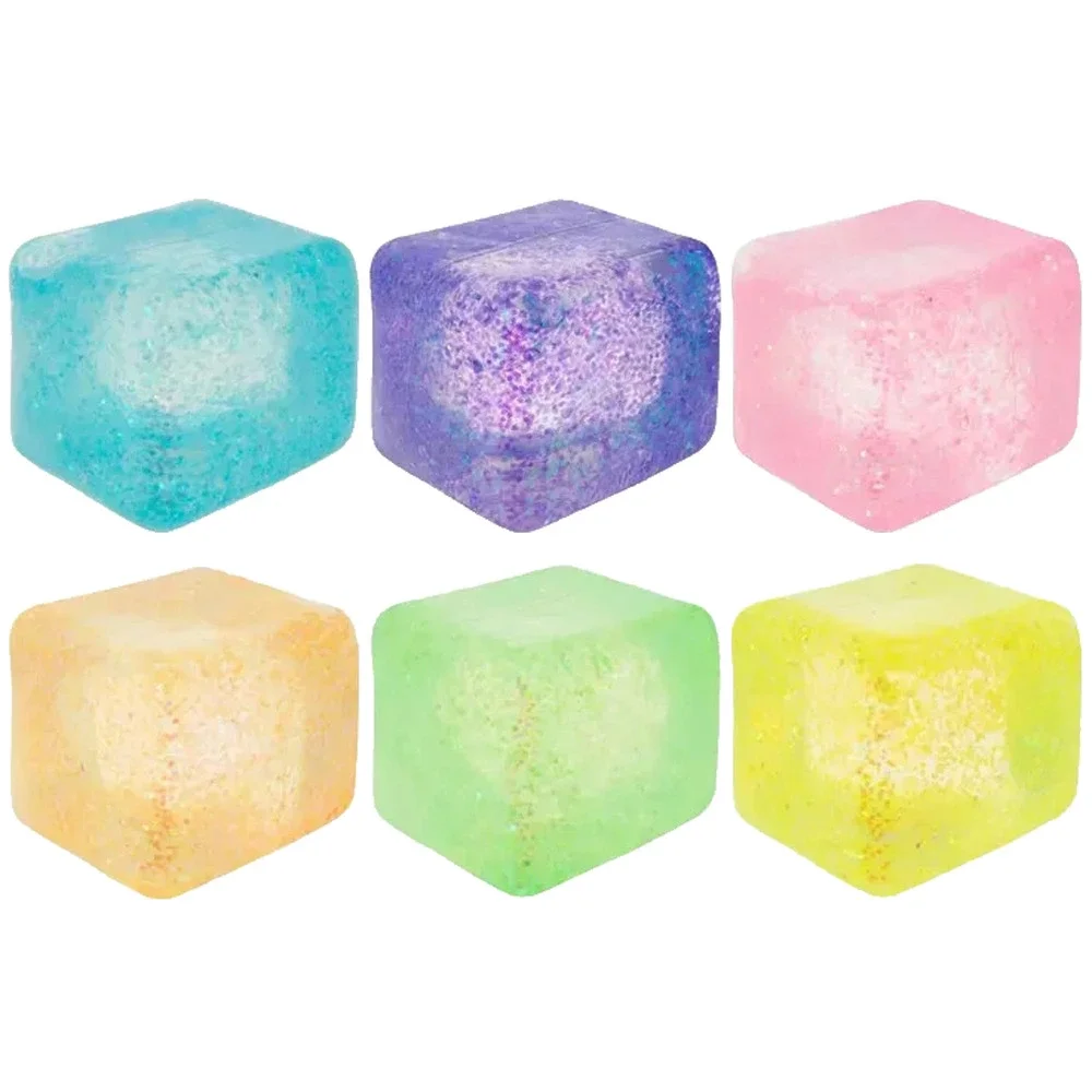 🔥Play Side Creations Squishy Cube PINK GLITTER BNWT🔥